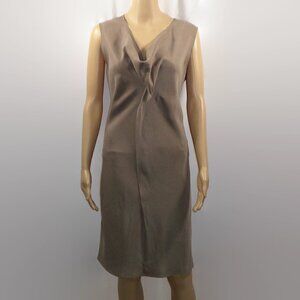 Maggie Ward Sleeveless Dark Tan Dress, Sz. S